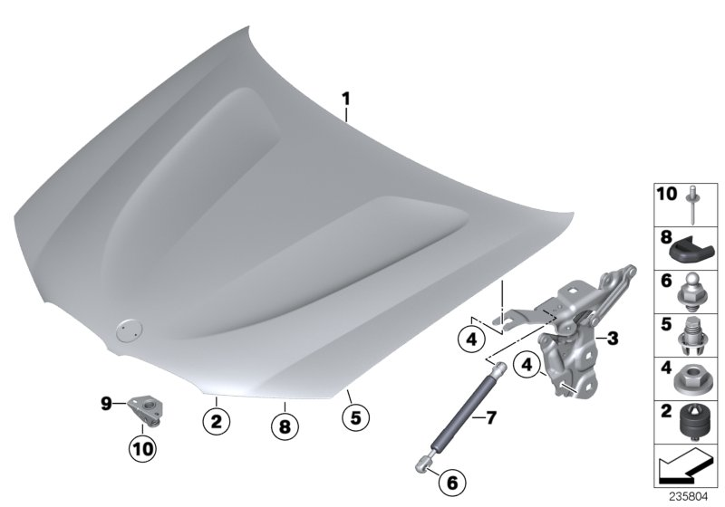 Alpina 51237210727 - Газов амортисьор, капак на двигателя vvparts.bg