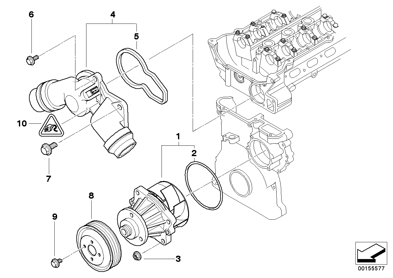 BMW 11531437040 - Термостат, охладителна течност vvparts.bg