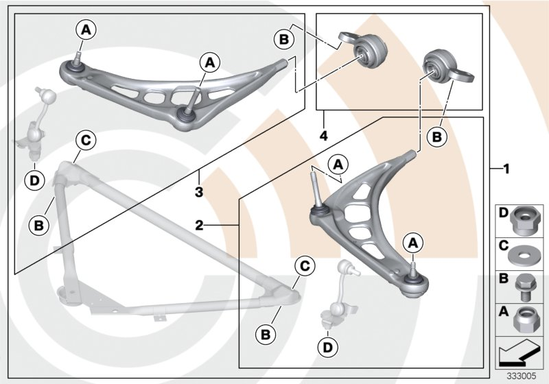 BMW 31 12 2 343 358 - Носач, окачване на колелата vvparts.bg