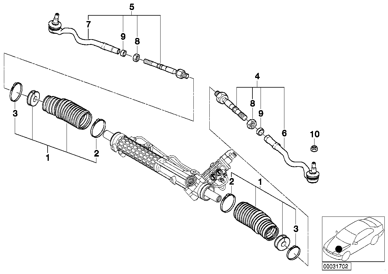 BMW (BRILLIANCE) 32 10 6 777 503 - Напречна кормилна щанга vvparts.bg