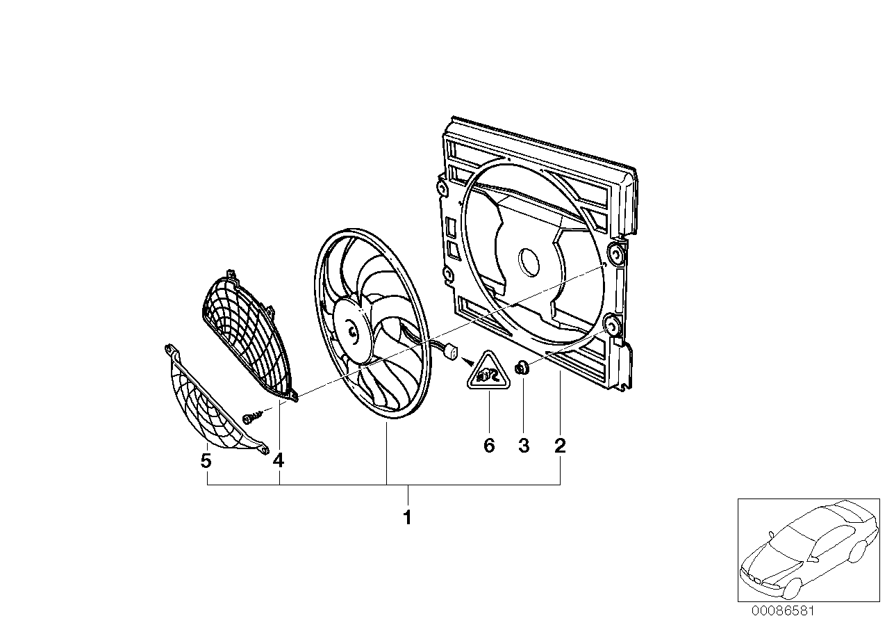 BMW 6454-8373-957 - Вентилатор, охлаждане на двигателя vvparts.bg