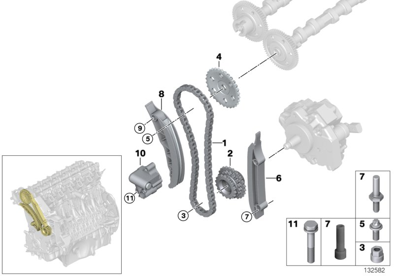 BMW 11 31 7 791 821 - Комплект ангренажна верига vvparts.bg