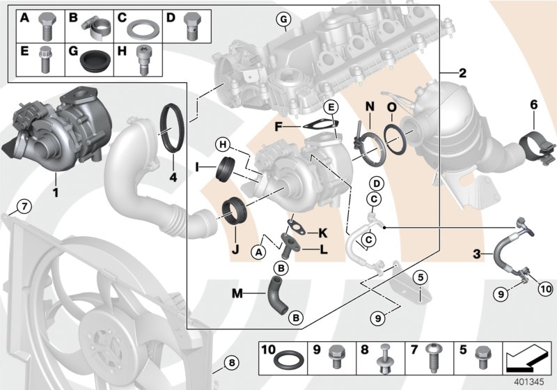 BMW 11657795499* - Турбина, принудително пълнене с въздух vvparts.bg