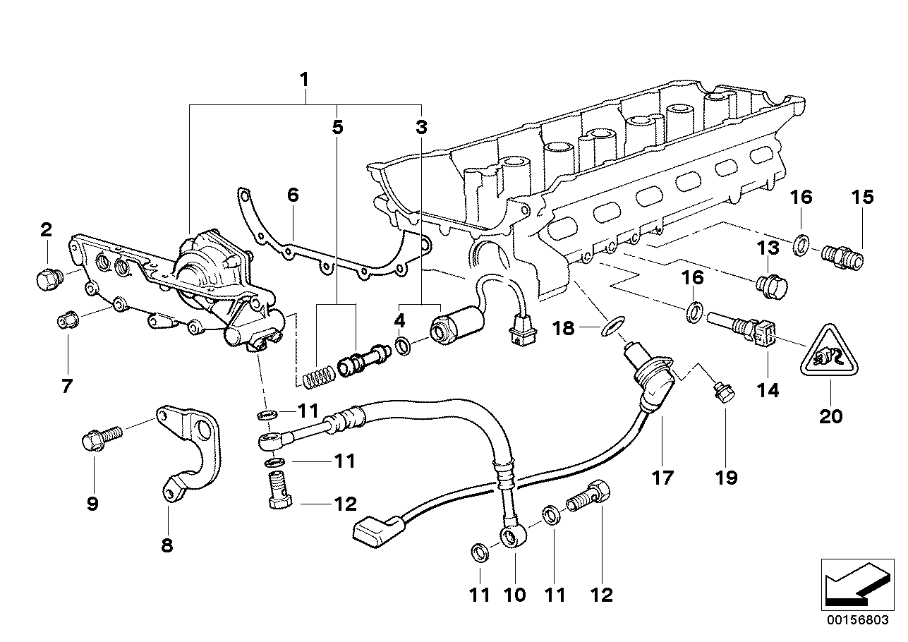 BMW 11 36 1 705 532 - Маслен маркуч vvparts.bg