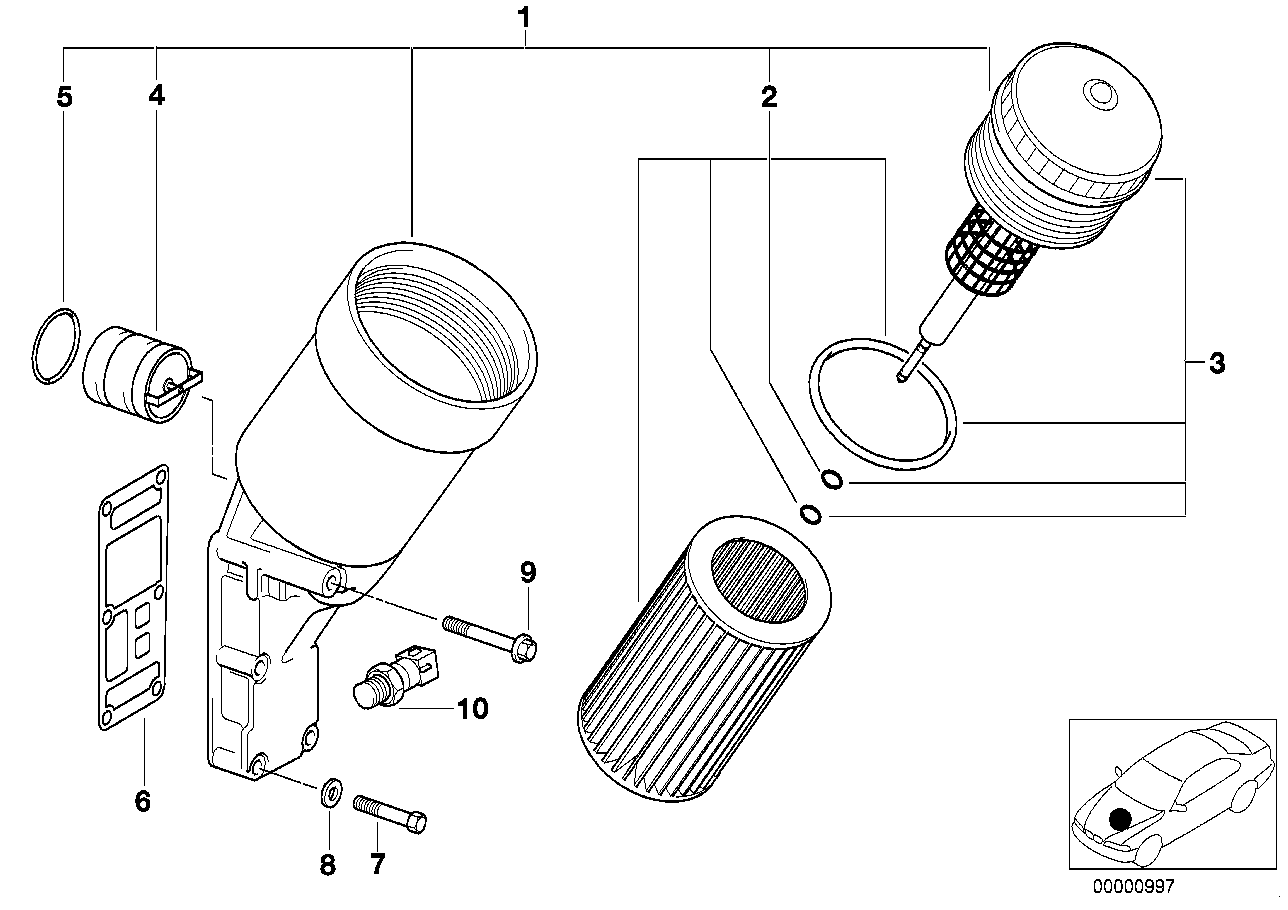 BMW 11421709513 - Маслен филтър vvparts.bg