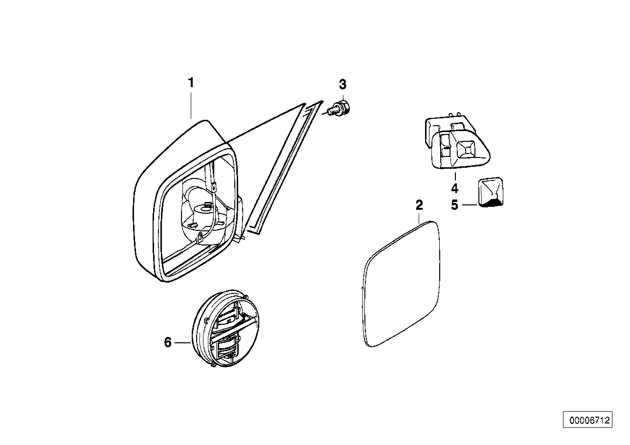 BMW 51168119710 - Стъкло на огледало, външно огледало vvparts.bg