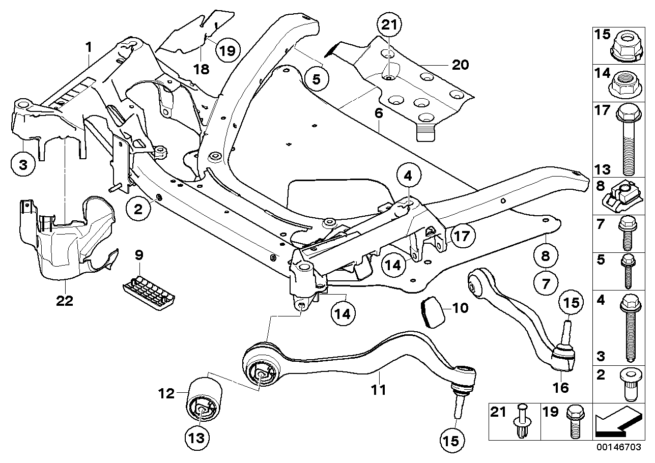 BMW 31 10 2 348 046 - Носач, окачване на колелата vvparts.bg