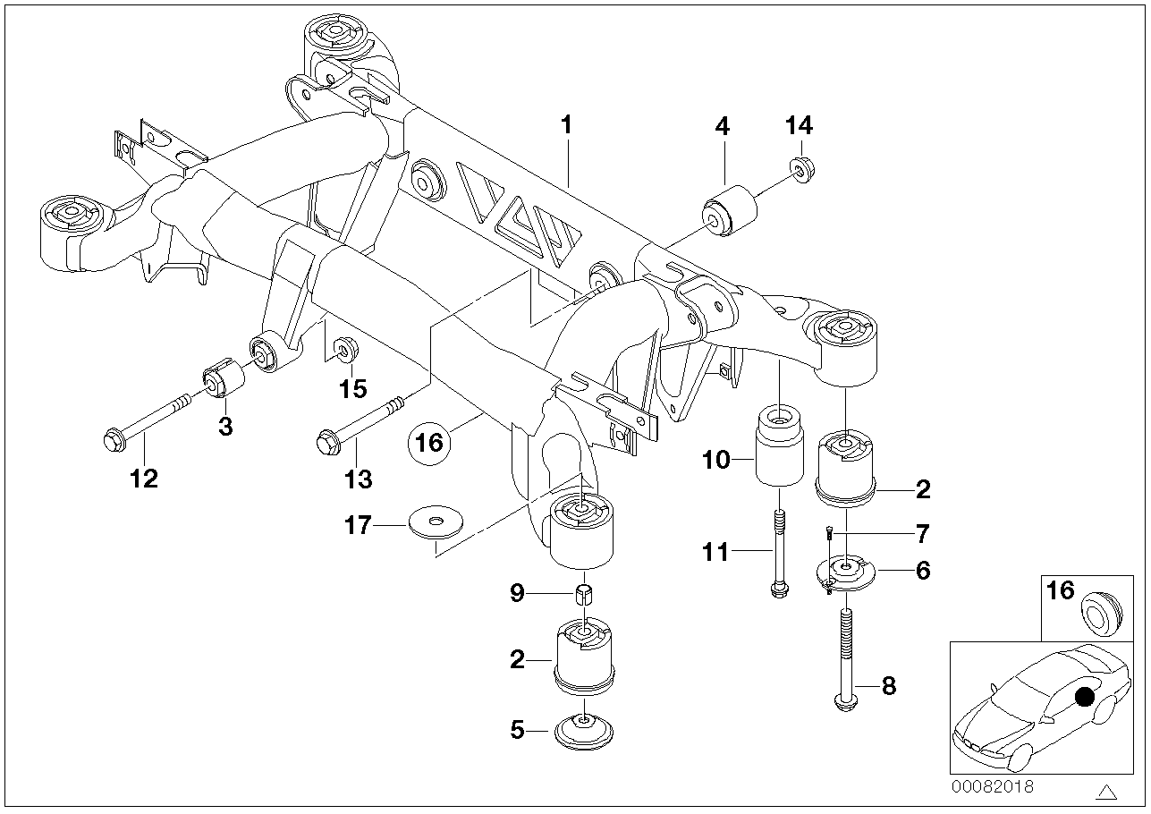 BMW 33 17 1 090 389 - Тампон, носач vvparts.bg