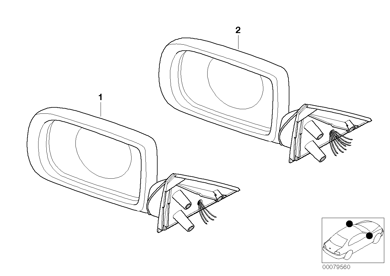 BMW 51168266443 - Външно огледало vvparts.bg