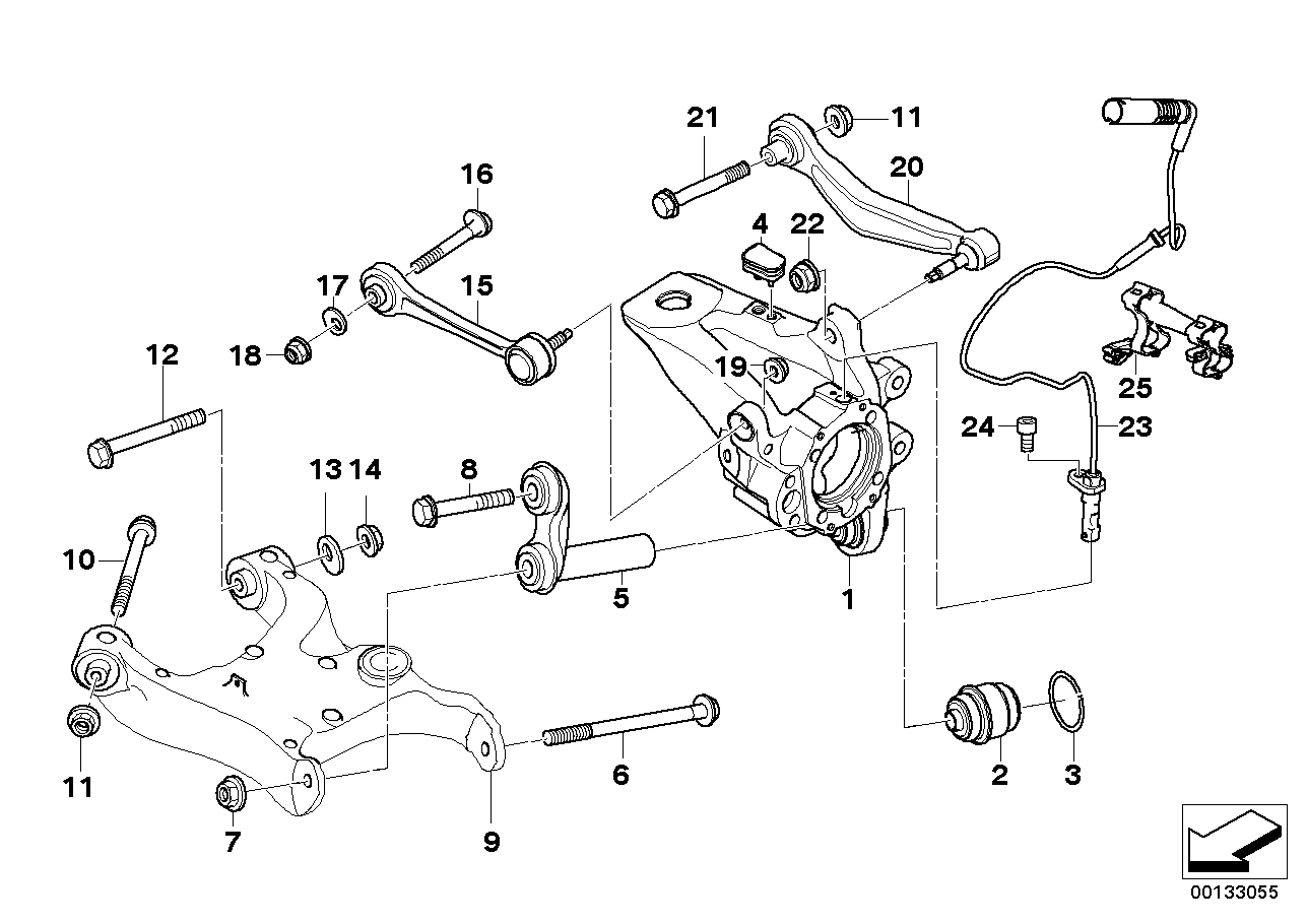 BMW 33 32 2 347 990 - Носач, окачване на колелата vvparts.bg