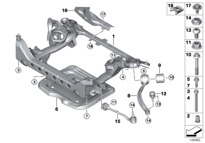 BMW 31 12 6 768 983 - Носач, окачване на колелата vvparts.bg