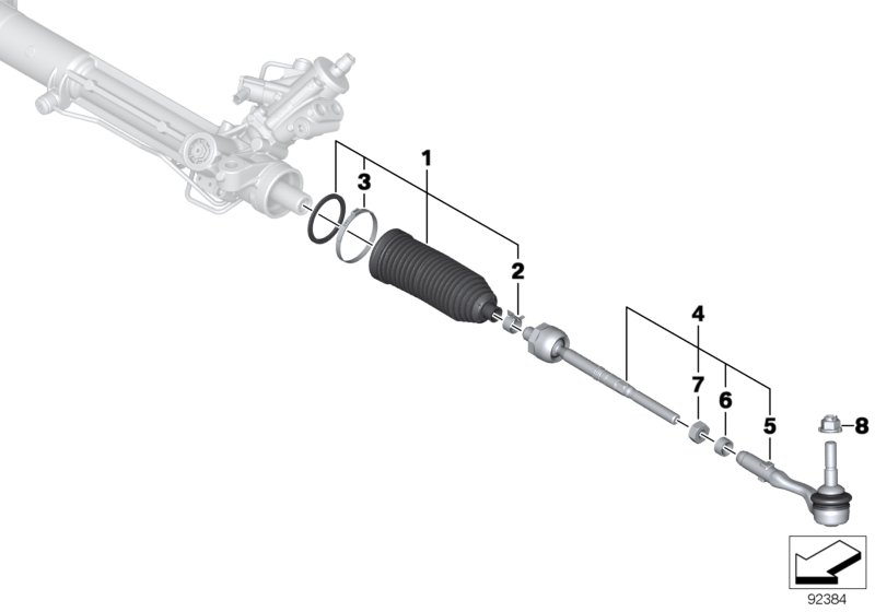 Mini 32216767860 - Накрайник на напречна кормилна щанга vvparts.bg