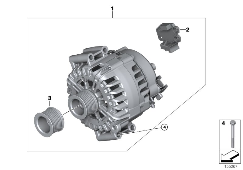 BMW (BRILLIANCE) 12317560988 - Генератор vvparts.bg