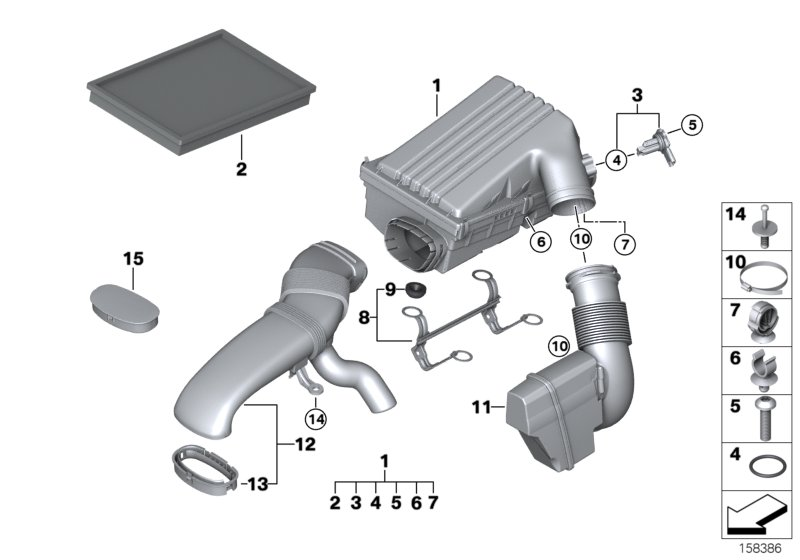 Mini 13 71 7 548 888 - Air filter element vvparts.bg