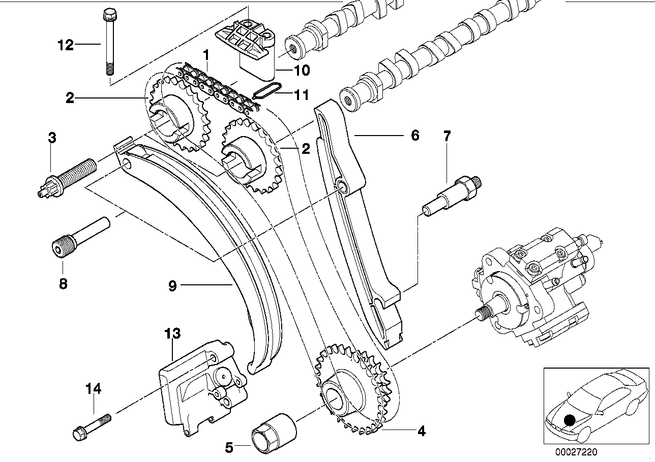 BMW 11 31 2 247 333 - Направляваща шина (плъзгач), ангренажна верига vvparts.bg