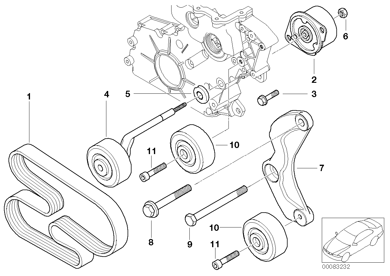 Mini 11 28 7 787 369 - Ribbed v-belt vvparts.bg