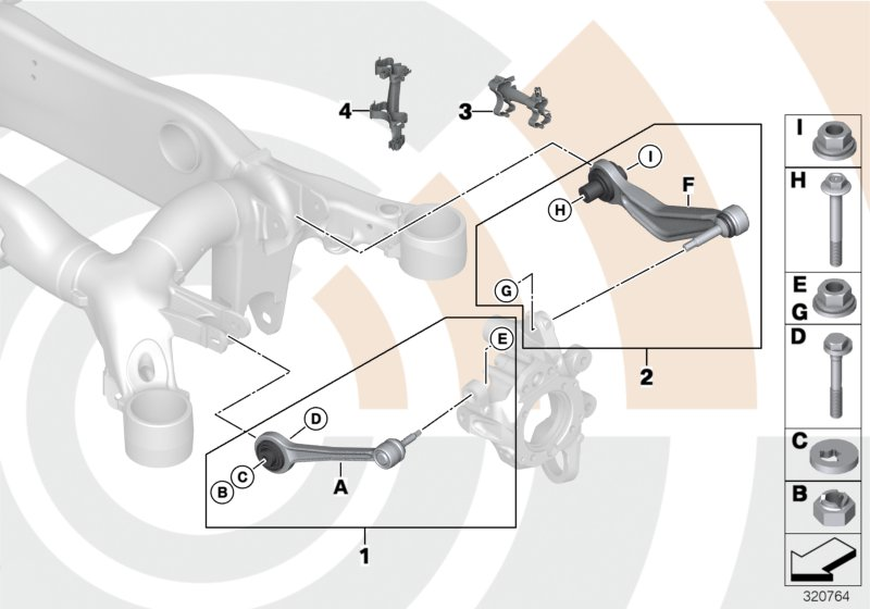 BMW 33 32 2 347 993 - Носач, окачване на колелата vvparts.bg