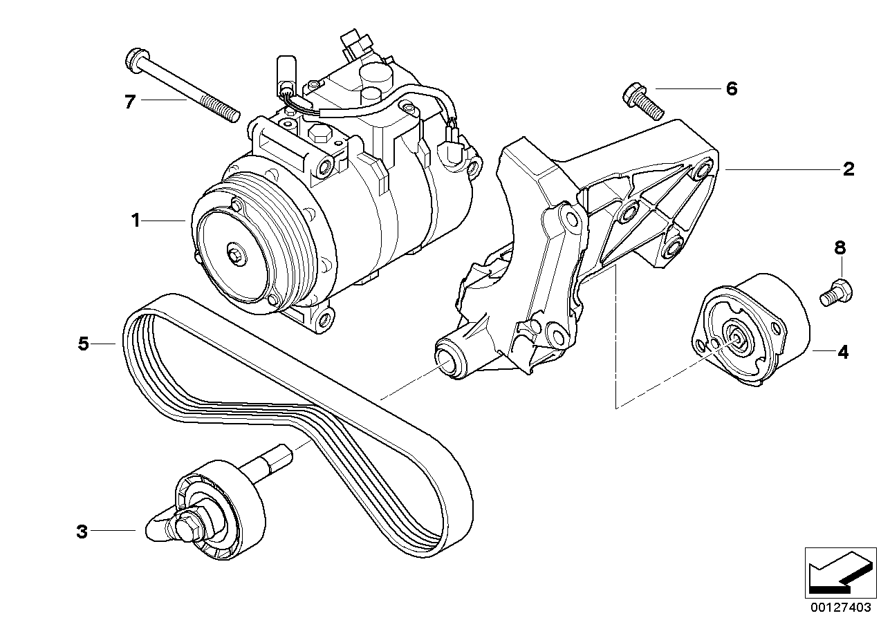 BMW 64557786706 - Паразитна / водеща ролка, пистов ремък vvparts.bg