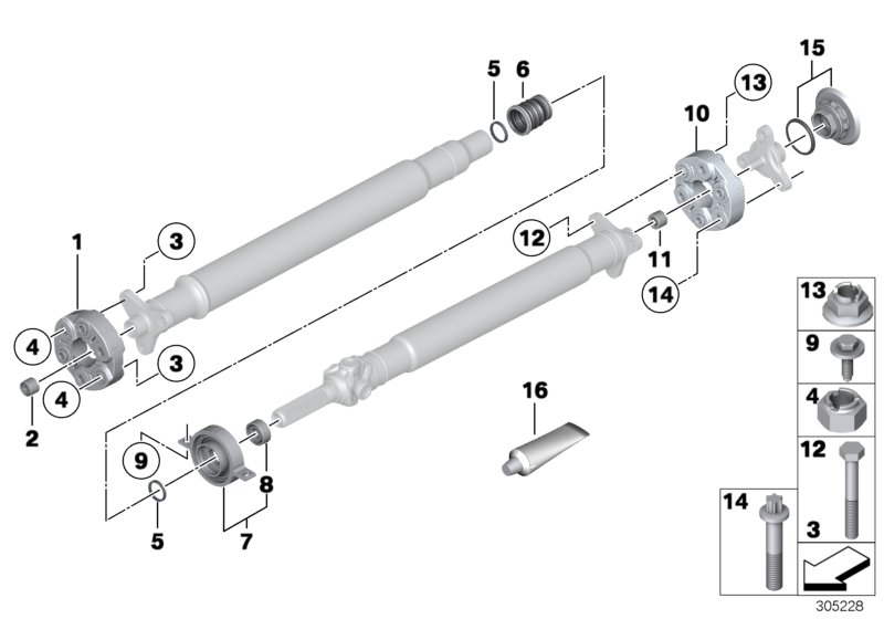 BMW 26 11 7 546 426 - Шарнирно съединение, карданен вал vvparts.bg