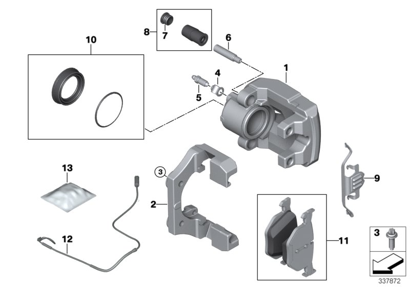 BMW 34 21 6 776 787 - Спирачен апарат vvparts.bg