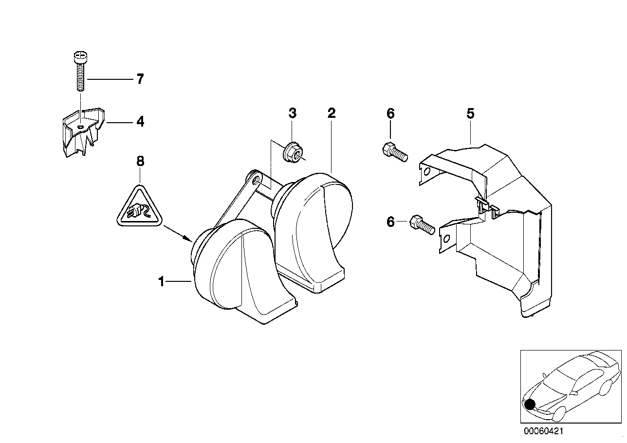 BMW 61 33 8 381 272 - Клаксон vvparts.bg