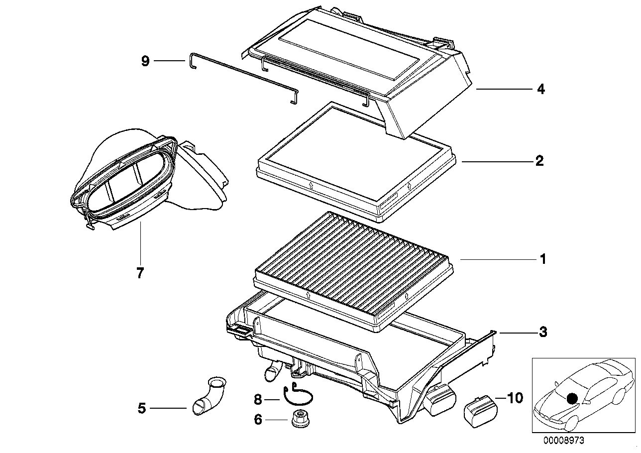 BMW 64 11 0 008 138 - Филтър купе (поленов филтър) vvparts.bg