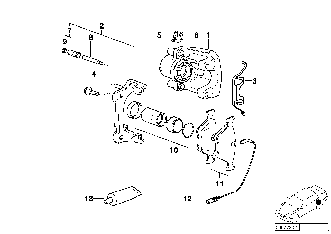 BMW 34 21 6 761 281 - Комплект спирачно феродо, дискови спирачки vvparts.bg