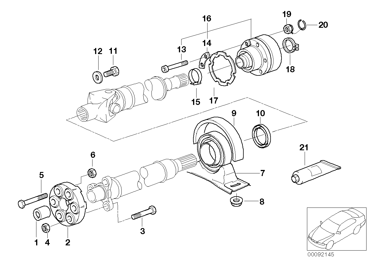 BMW 26 12 1 229 242 - Опора карданен вал vvparts.bg