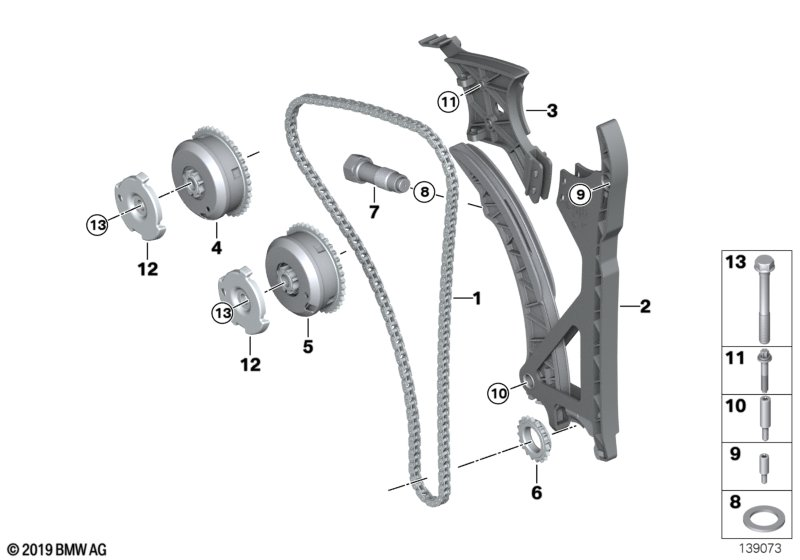 BMW 11 31 7 585 020 - Направляваща шина (плъзгач), ангренажна верига vvparts.bg