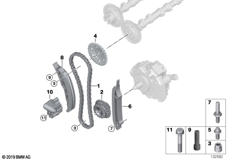 Land Rover 11318506869 - Комплект ангренажна верига vvparts.bg