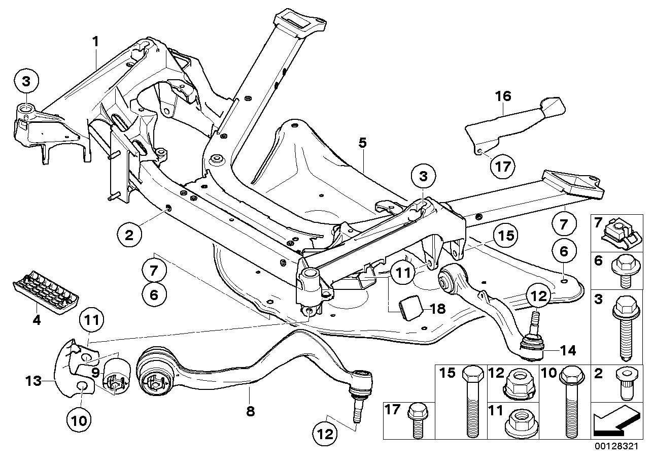 BMW 31 12 2 347 983 - Носач, окачване на колелата vvparts.bg