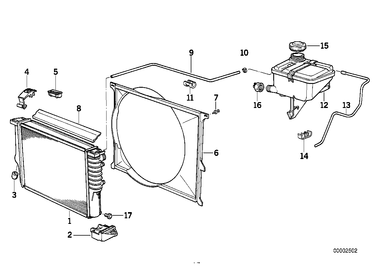 BMW 17 11 2 244 753 - Радиатор, охлаждане на двигателя vvparts.bg