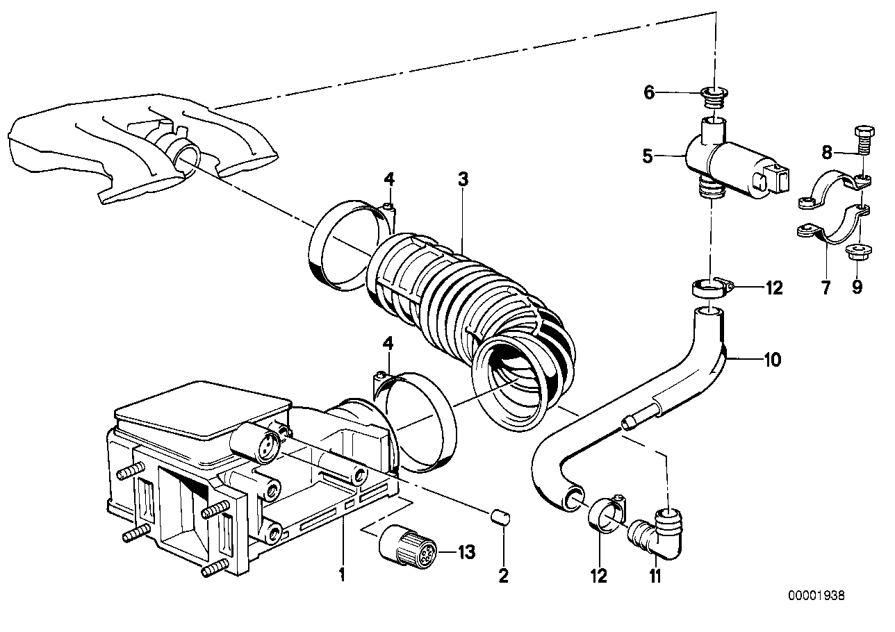 BMW 13 71 1 709 754 - Всмукващ маркуч, въздушен филтър vvparts.bg