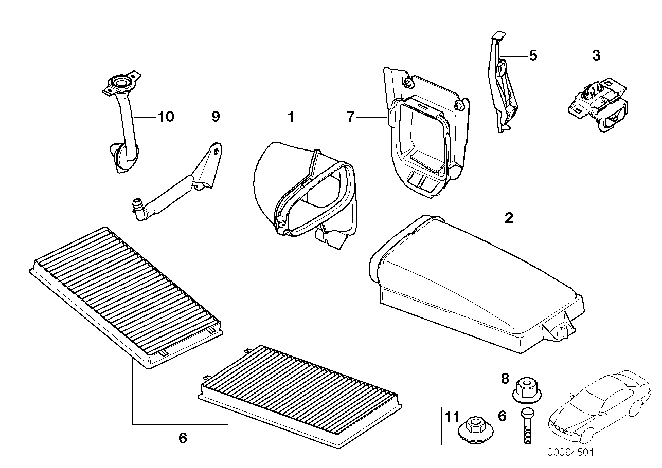 BMW 64 11 6 921 018 - Филтър купе (поленов филтър) vvparts.bg