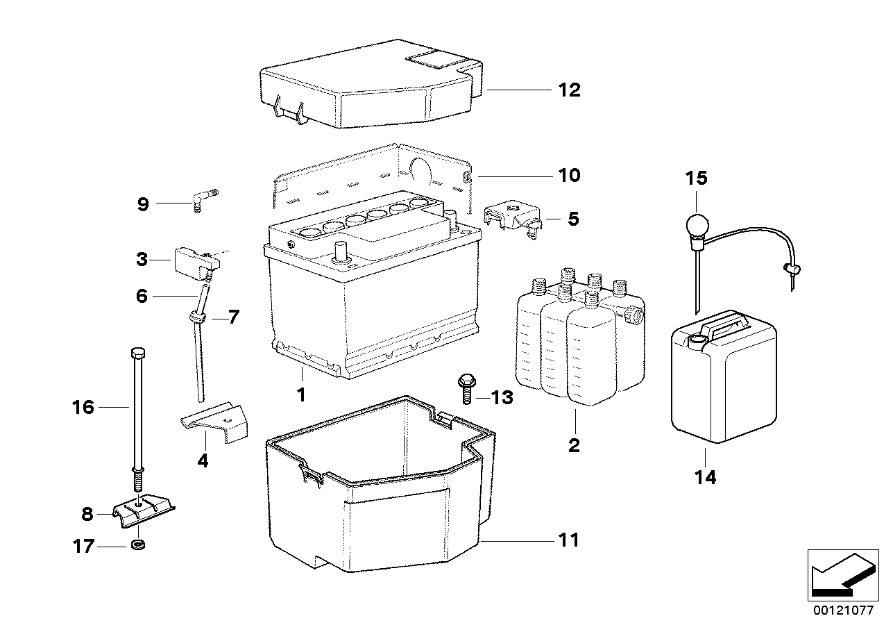 Seat 61218377123 - Battery, empty vvparts.bg