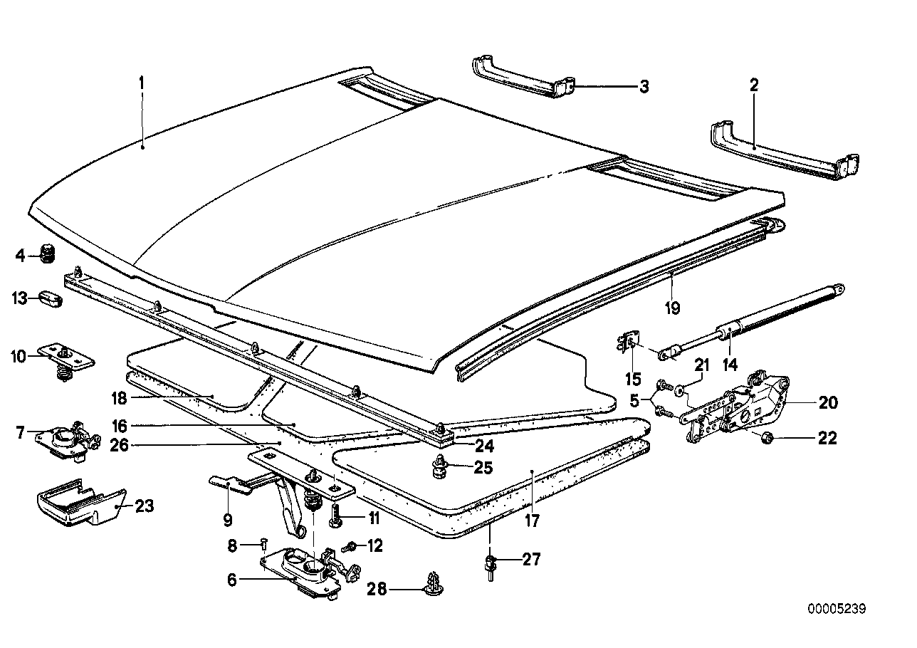 BMW 51231927129 - Газов амортисьор, капак на двигателя vvparts.bg