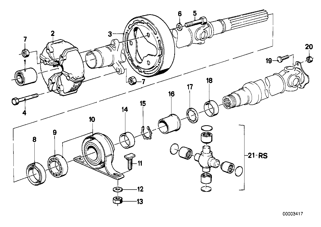 BMW 26 12 1 209 532 - Опора карданен вал vvparts.bg