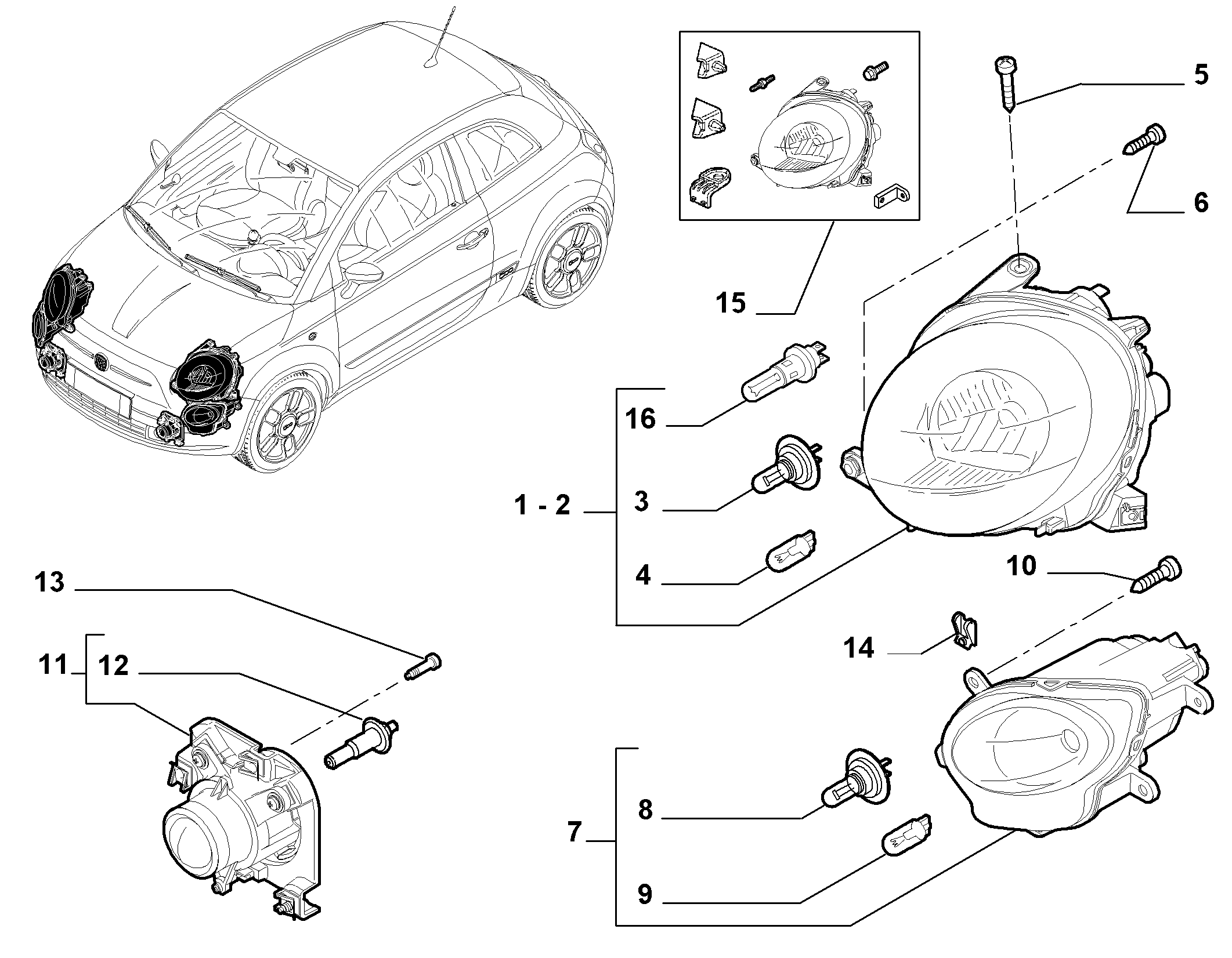 FIAT 71753190 - Крушка с нагреваема жичка, фар за движение през деня vvparts.bg