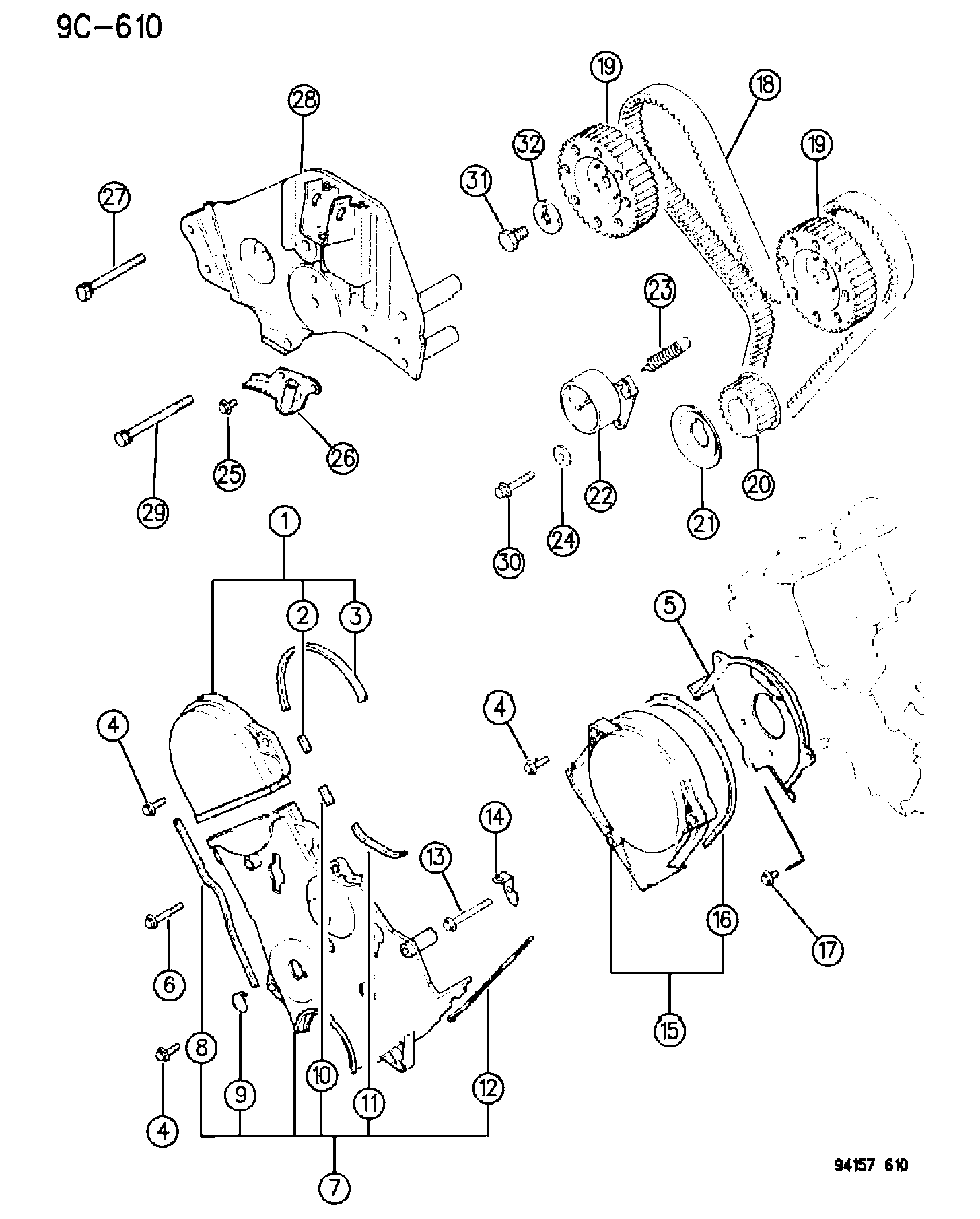 Chrysler MD100 679 - Ангренажен ремък vvparts.bg