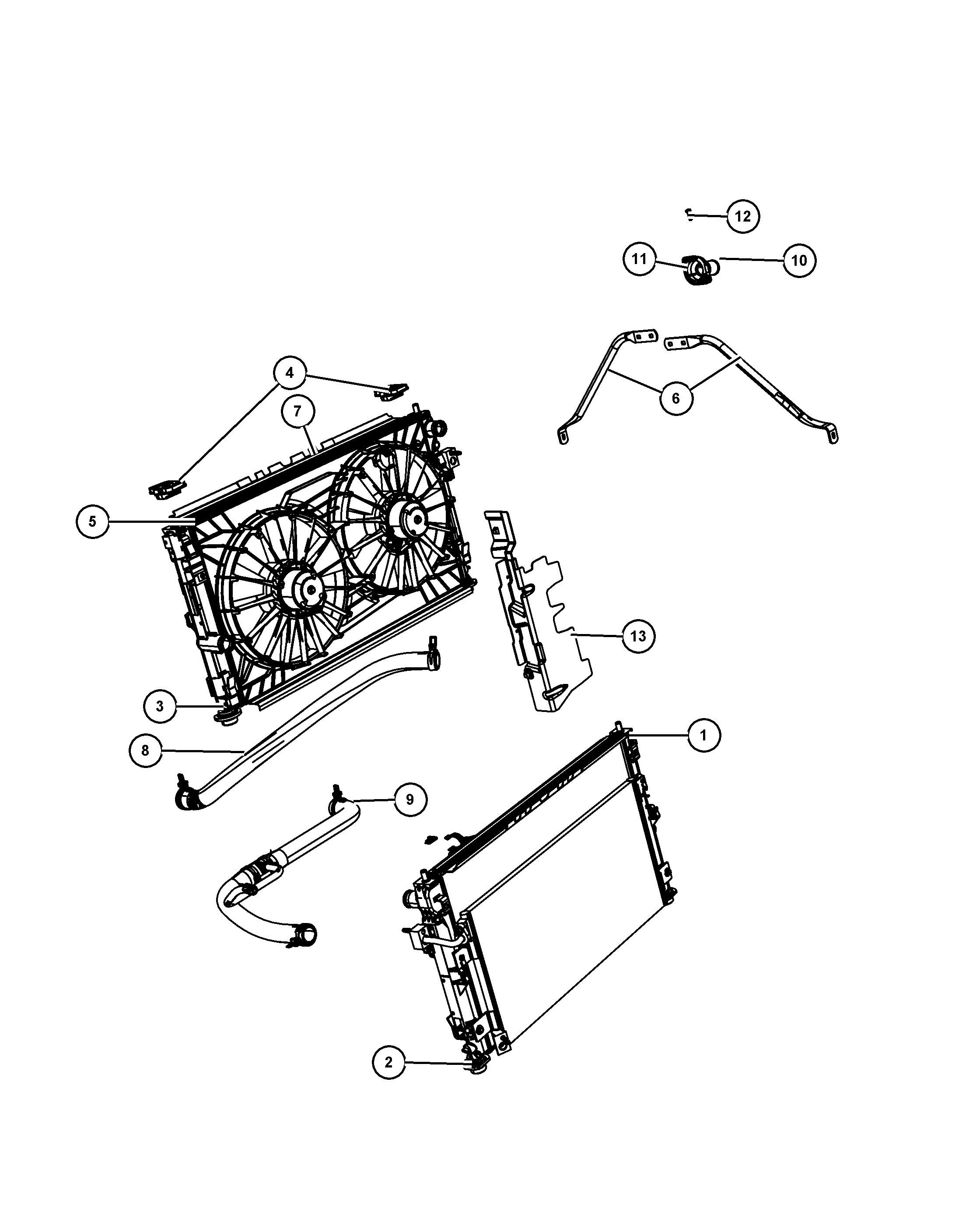 Jeep 5191 286AB - Радиатор, охлаждане на двигателя vvparts.bg