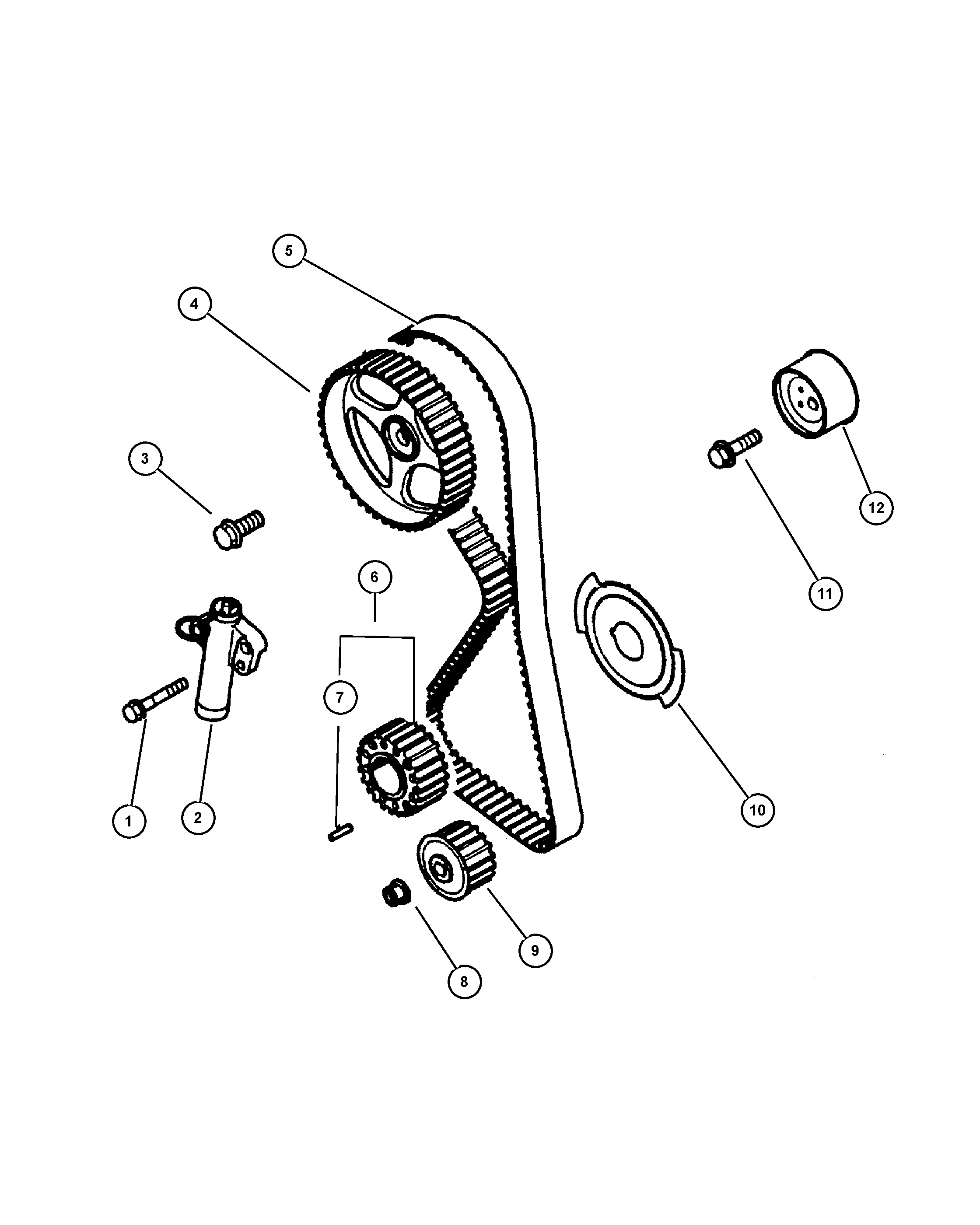 Mitsubishi MD33 6149 - Ангренажен ремък vvparts.bg