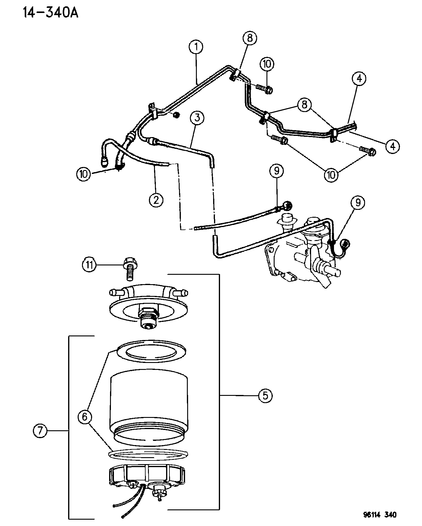 Chrysler 4798 166 - Горивен филтър vvparts.bg