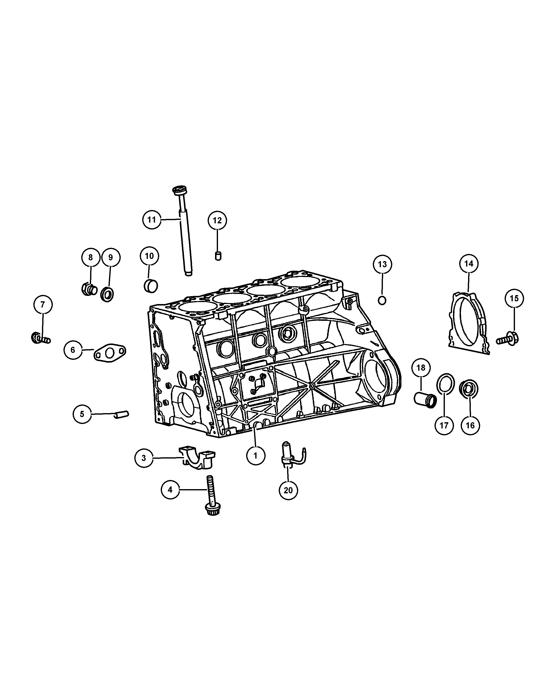 Chrysler 5073 887AB - Семеринг, колянов вал vvparts.bg