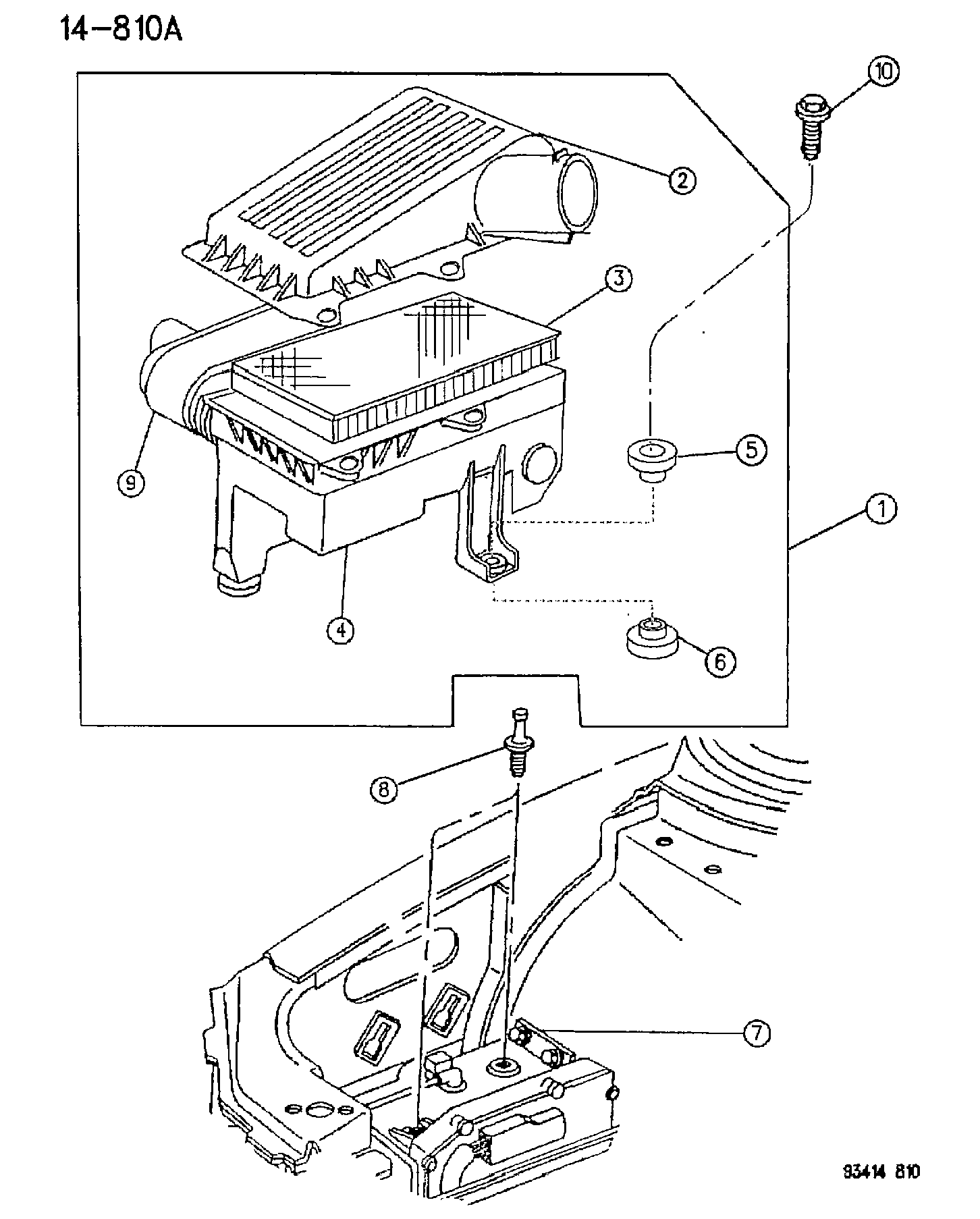 Chrysler 4573 031 - Въздушен филтър vvparts.bg