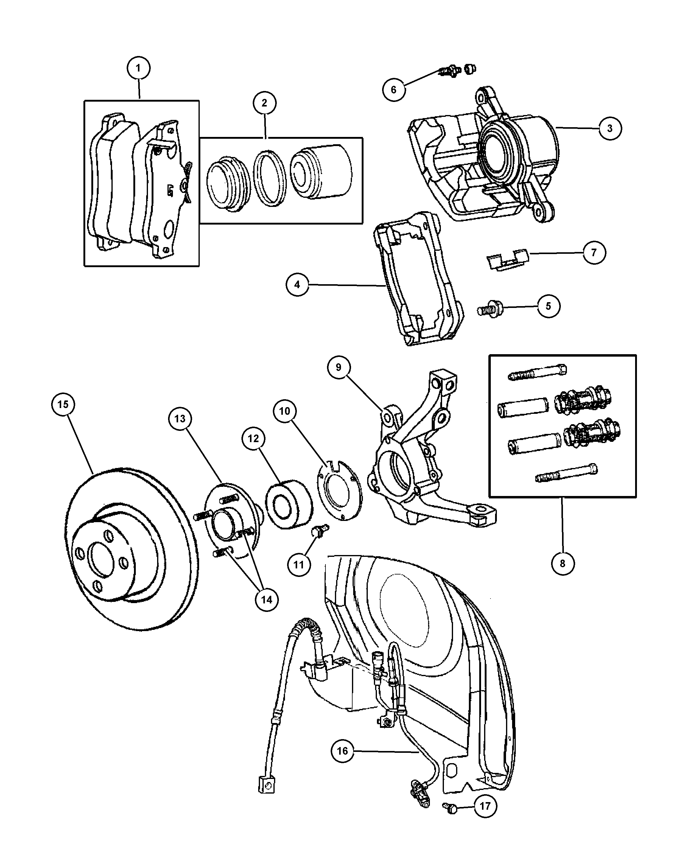 Chrysler 5272 448AA - Комплект колесен лагер vvparts.bg