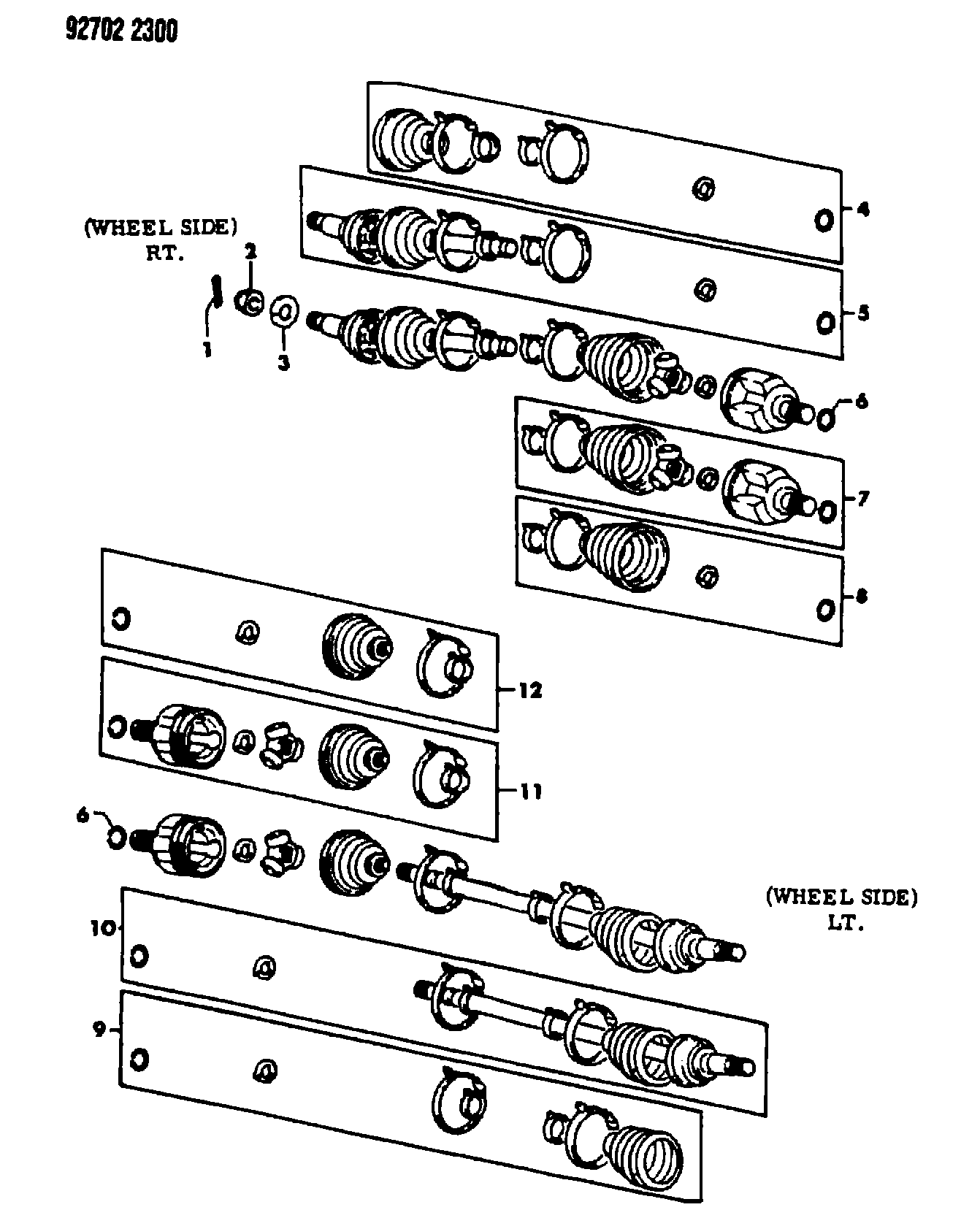 Mitsubishi MB 526972 - Каре комплект, полуоска vvparts.bg