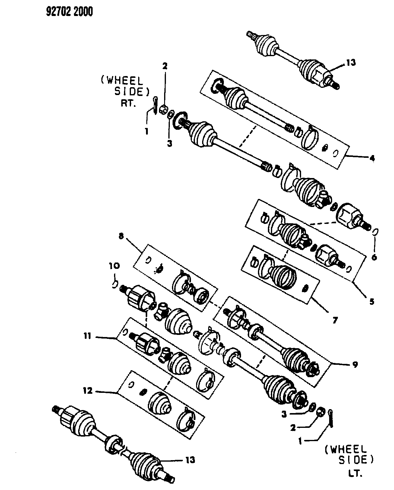 Mitsubishi MB89 6312 - Каре комплект, полуоска vvparts.bg