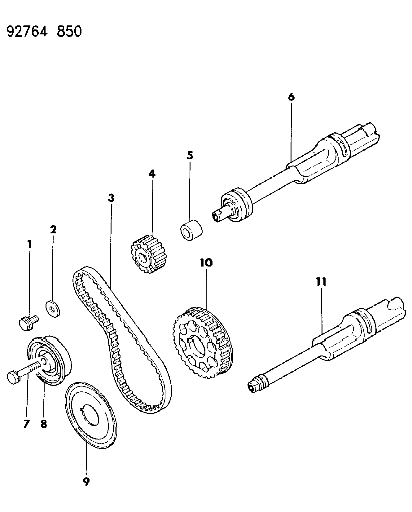 Mitsubishi MD11 5976 - Обтяжна ролка, ангренаж vvparts.bg