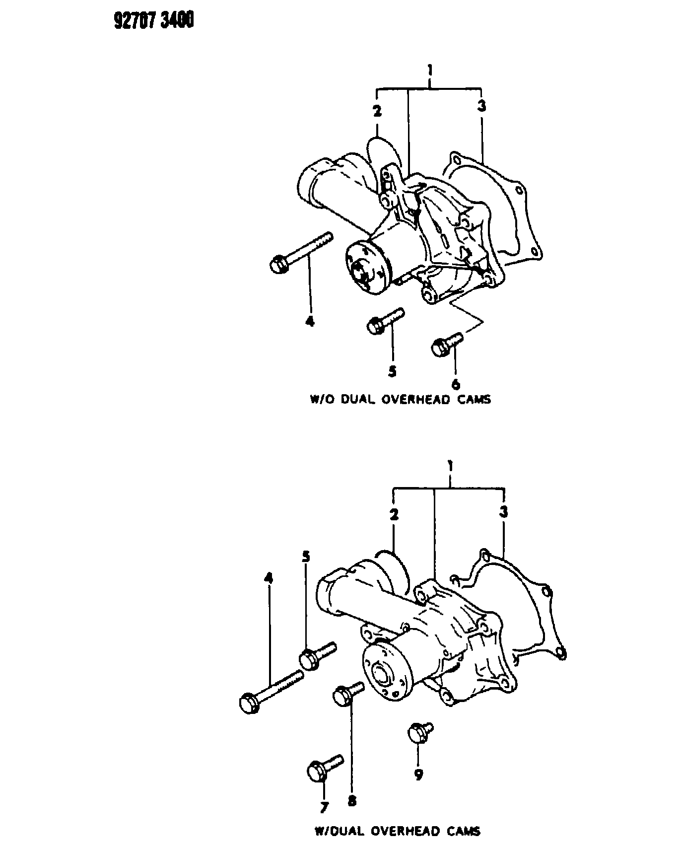 Mitsubishi MD 972053 - Водна помпа vvparts.bg