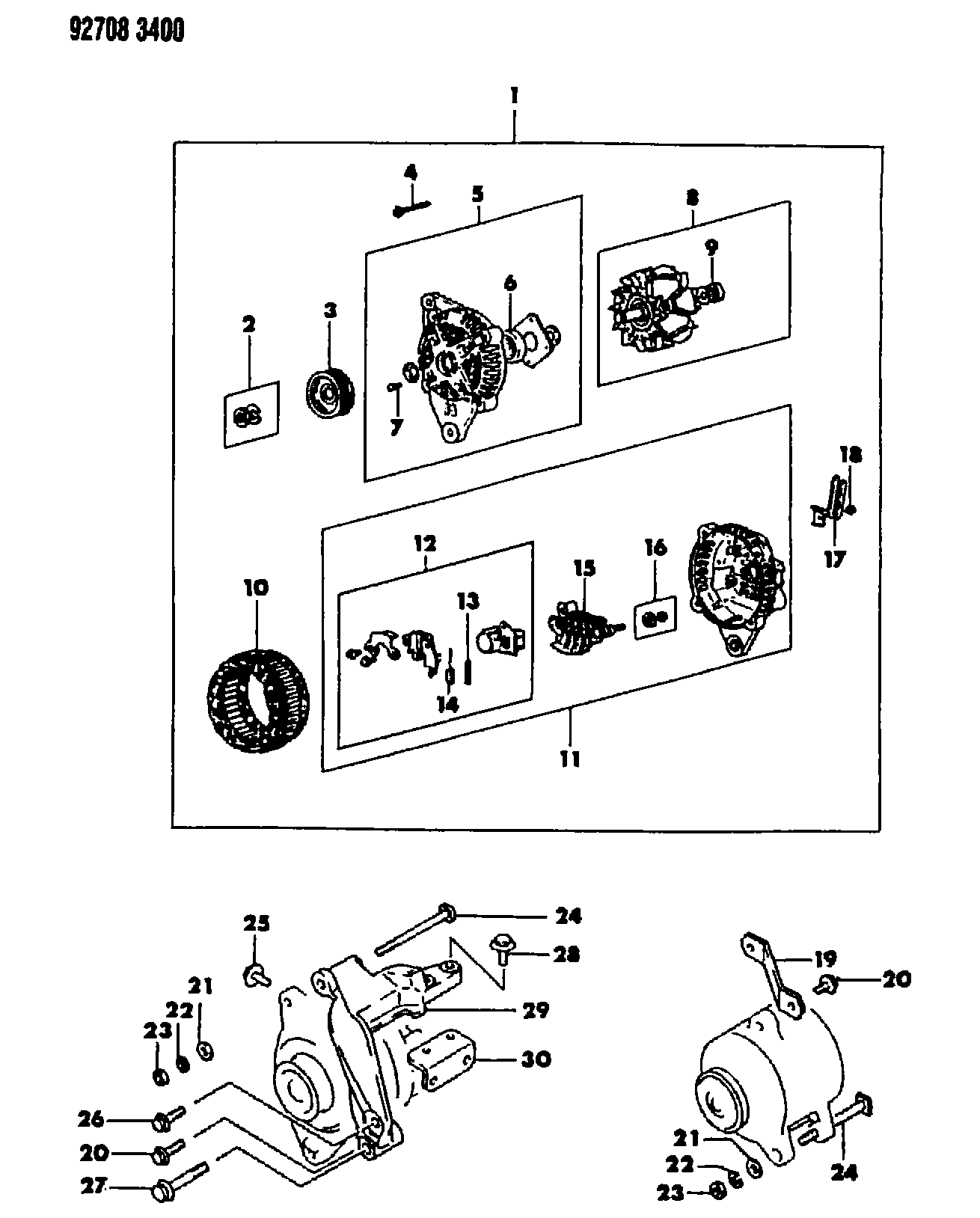 Mitsubishi MD61 1710 - Регулатор на генератор vvparts.bg